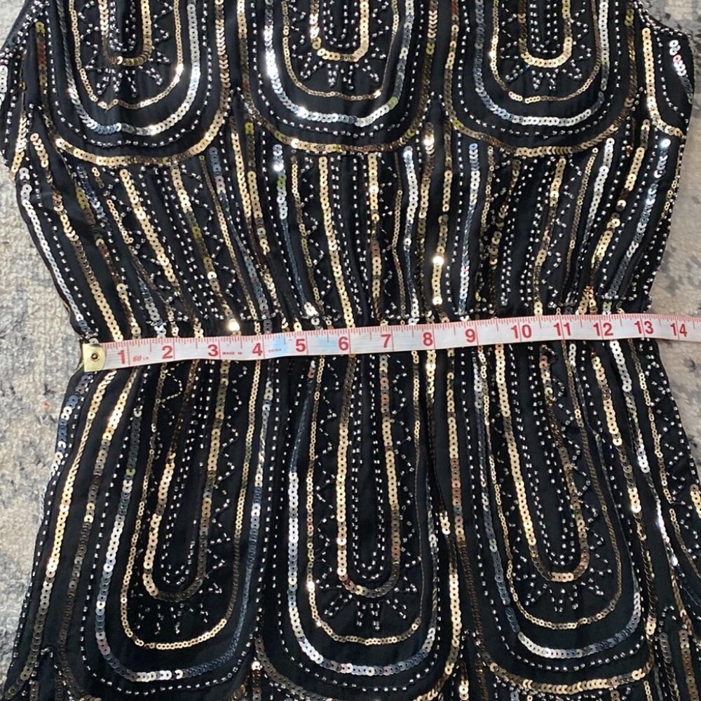 Black Bohemian Sequinned Dress - Picture 8 of 9